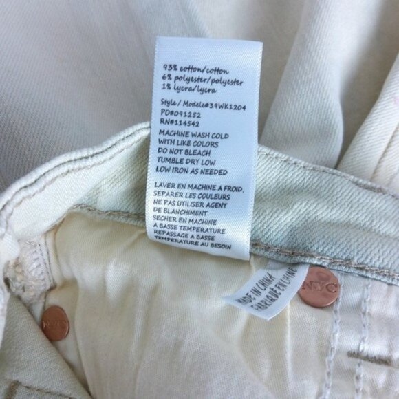 Blank NYC Skinny Classique Girls Jeans Cream Size 7 - Picture 4 of 9